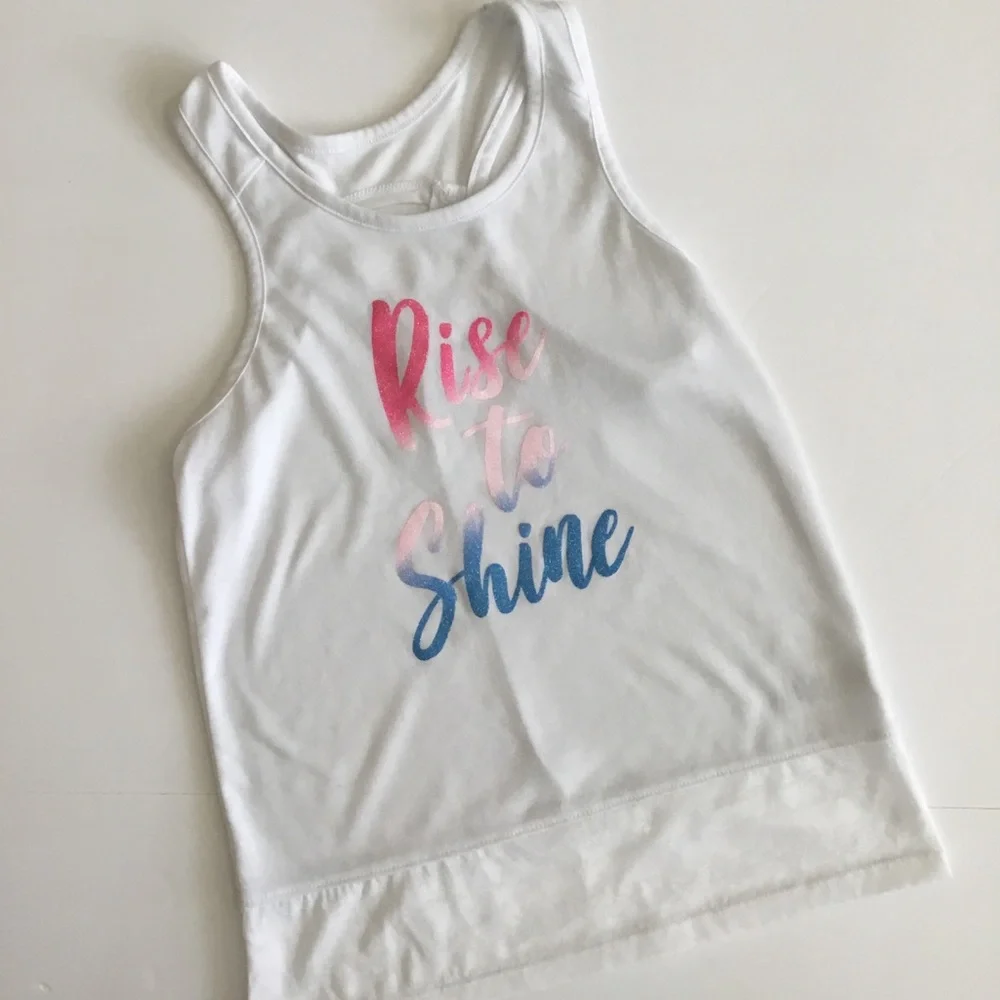 Athletic Works Girl’s Tank Top “Rise To Shine” M